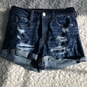 Dark blue wash American Eagle shorts